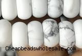 CRB5050 15.5 inches 5*8mm rondelle matte white howlite beads wholesale