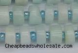 CRB531 15.5 inches 6*10mm tyre Chinese amazonite beads wholesale