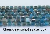 CRB5601 15.5 inches 7mm - 8mm faceted tyre apatite beads