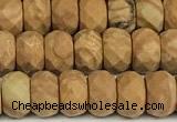 CRB5803 15 inches 4*6mm, 5*8mm faceted rondelle wooden jasper beads