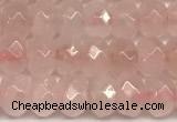 CRB5806 15 inches 4*6mm, 5*8mm, 6*10mm faceted rondelle rose quartz beads