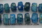 CRB591 15.5 inches 8*14mm faceted rondelle apatite beads