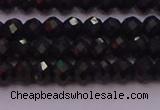CRB721 15.5 inches 3*4mm faceted rondelle black tourmaline beads