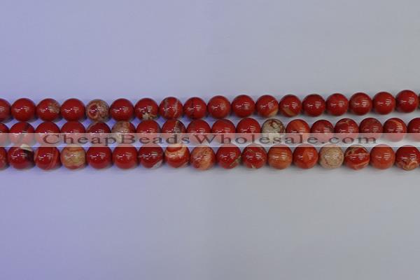 CRE303 15.5 inches 10mm round red jasper beads wholesale