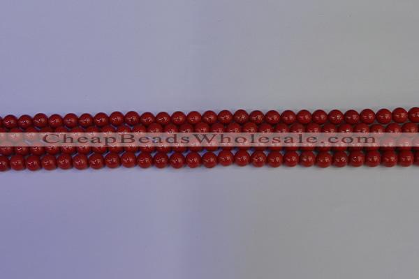 CRE320 15.5 inches 4mm round red jasper beads wholesale
