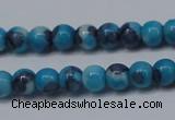 CRF274 15.5 inches 3mm round dyed rain flower stone beads