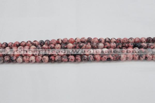 CRF300 15.5 inches 4mm round dyed rain flower stone beads wholesale