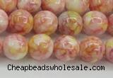 CRF318 15.5 inches 12mm round dyed rain flower stone beads wholesale