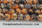 CRF321 15.5 inches 4mm round dyed rain flower stone beads wholesale