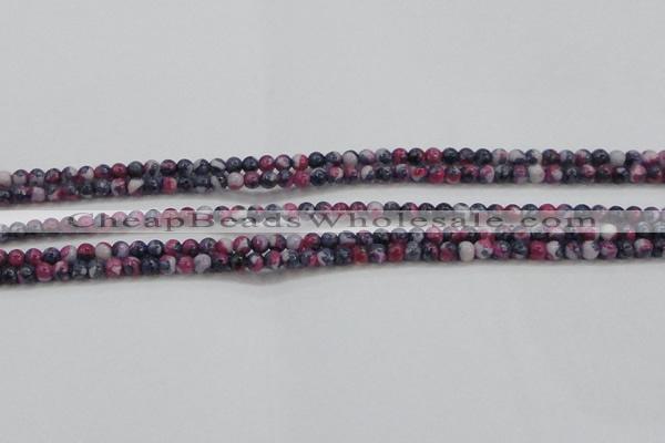 CRF447 15.5 inches 3mm round dyed rain flower stone beads wholesale