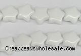 CRG06 15.5 inches 12*12mm star white agate gemstone beads wholesale