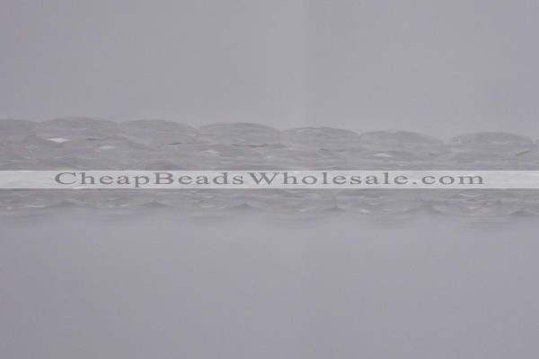 CRI01 15.5 inches 10*30mm faceted rice white crystal beads wholesale