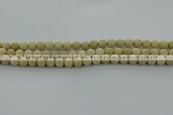 CRI202 15.5 inches 8mm round riverstone beads wholesale
