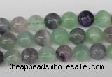 CRO136 15.5 inches 8mm round fluorite gemstone beads wholesale