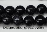 CRO310 15.5 inches 12mm round blue goldstone beads wholesale