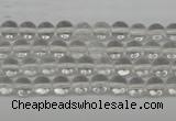 CRO35 15.5 inches 6mm round white crystal beads wholesale