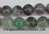 CRO354 15.5 inches 12mm round fluorite gemstone beads wholesale