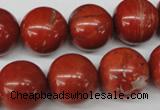 CRO448 15.5 inches 16mm round red jasper beads wholesale