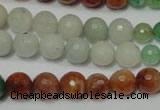 CRO722 15.5 inches 6mm – 14mm faceted round mixed candy jade beads