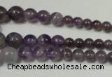 CRO755 15.5 inches 6mm – 14mm round amethyst beads wholesale