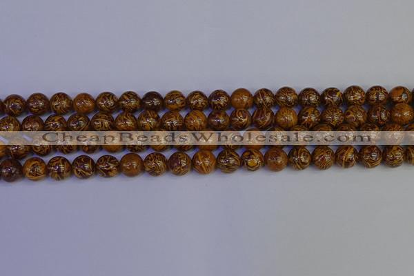 CRO882 15.5 inches 8mm round elephant blood stone beads