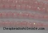 CRQ128 15.5 inches 4mm faceted round natural rose quartz beads