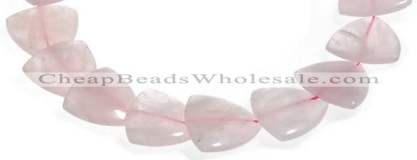 CRQ22 16 inches 25mm triangle rose quartz beads Wholesale