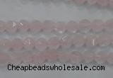 CRQ300 15 inches 6mm faceted nuggets rose quartz beads