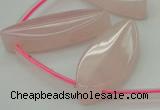 CRQ738 Top drilled 15*35mm marquise rose quartz beads