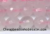 CRQ797 15.5 inches 8mm faceted round rose quartz gemstone beads