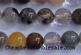 CRU752 15.5 inches 8mm round Multicolor rutilated quartz beads