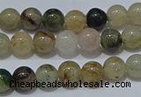 CRU901 15.5 inches 6mm round green rutilated quartz beads wholesale