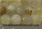 CRU926 15.5 inches 6mm round golden rutilated quartz beads wholesale