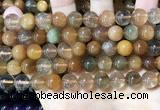 CRU949 15.5 inches 10mm round mixed rutilated quartz beads
