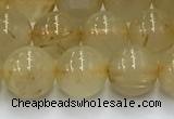 CRU952 15.5 inches 8mm round golden rutilated quartz beads