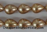 CSB109 15.5 inches 11*15mm teardrop shell pearl beads wholesale