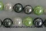 CSB1113 15.5 inches 12mm round mixed color shell pearl beads