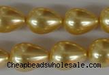CSB113 15.5 inches 15*19mm teardrop shell pearl beads wholesale