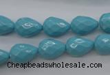 CSB1170 15.5 inches 10*14mm faceted teardrop shell pearl beads