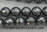 CSB1202 15.5 inches 12mm faceted round shell pearl beads