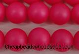 CSB1303 15.5 inches 10mm matte round shell pearl beads wholesale