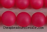 CSB1304 15.5 inches 12mm matte round shell pearl beads wholesale