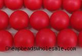 CSB1305 15.5 inches 4mm matte round shell pearl beads wholesale