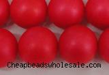 CSB1309 15.5 inches 12mm matte round shell pearl beads wholesale