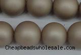 CSB1324 15.5 inches 12mm matte round shell pearl beads wholesale
