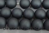 CSB1325 15.5 inches 4mm matte round shell pearl beads wholesale