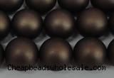 CSB1333 15.5 inches 10mm matte round shell pearl beads wholesale