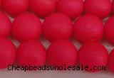 CSB1345 15.5 inches 4mm matte round shell pearl beads wholesale