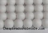 CSB1351 15.5 inches 6mm matte round shell pearl beads wholesale