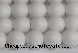 CSB1353 15.5 inches 10mm matte round shell pearl beads wholesale